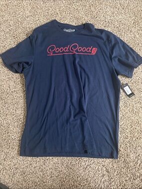 Men's Navy Good Good Golf T-Shirt with Red Logo